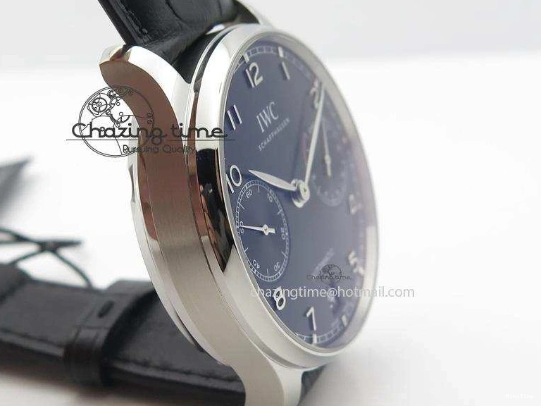 MIROTIME 0412 Practical Portuguese Real PR IW500109 ZF 1:1 Best Edition Black Dial On Black Leather Strap A52010 V 7308